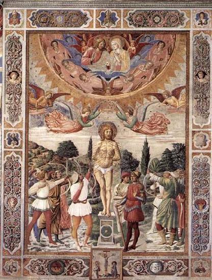 GOZZOLI, Benozzo Martyrdom of St Sebastian France oil painting art